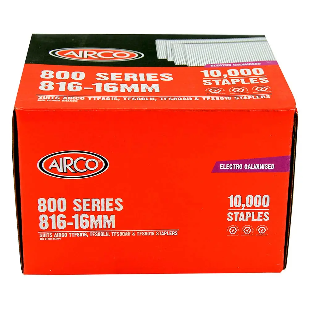AIRCO 800 Series Staples - 16 x 13mm SF80160