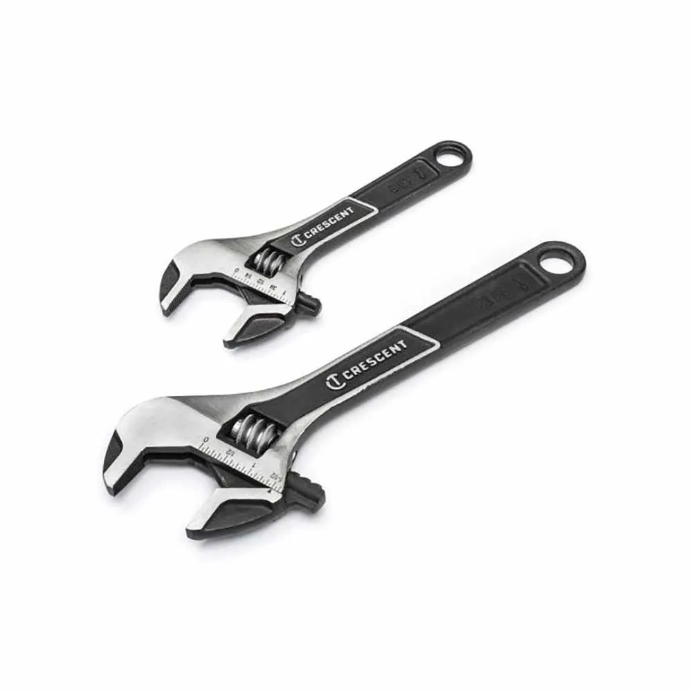 CRESCENT 6inch & 10inch Adjustable Wrench Set - 2 Piece ATWJ2610VS