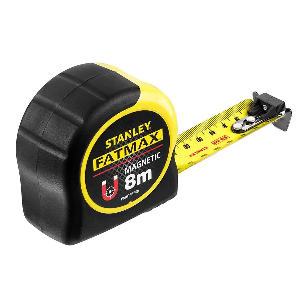 STANLEY FATMAX 8m Magnetic Blade Armour Tape Measure Metric FMHT33869