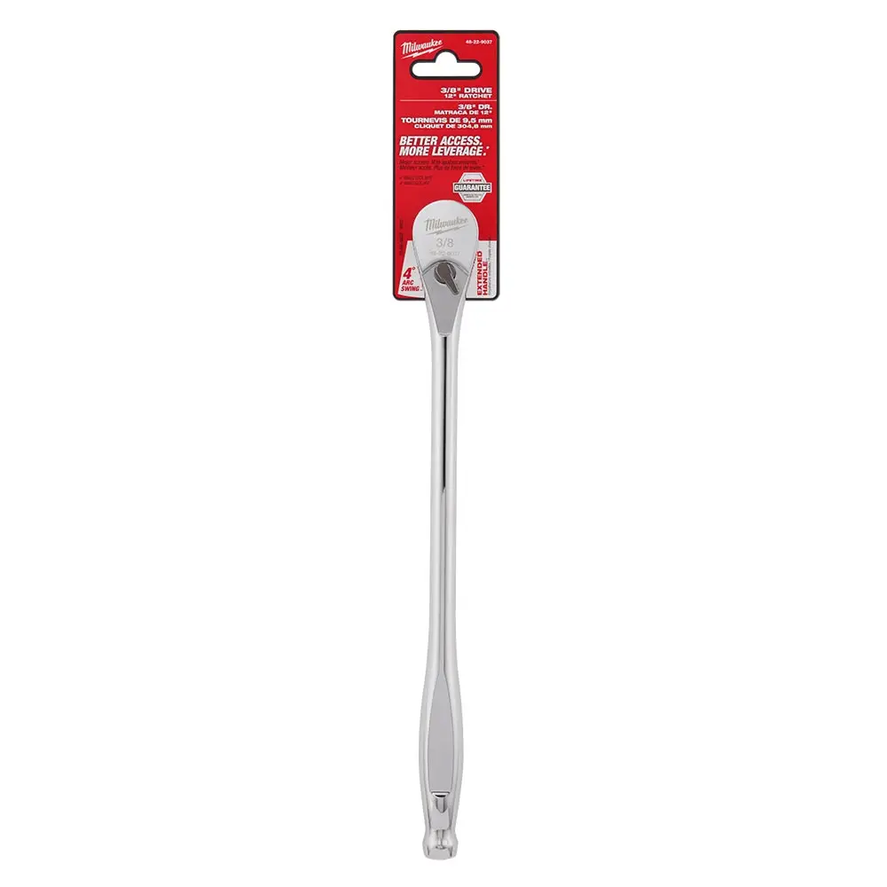 MILWAUKEE 305mm 3/8inch Drive Extra Long Fixed Head Ratchet 48229037