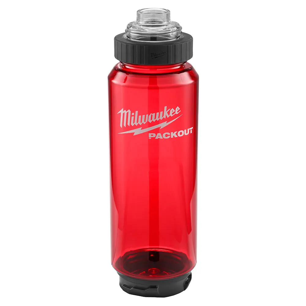 MILWAUKEE PACKOUT™ 1005ml (34oz) Plastic Bottle - Red 48228372R