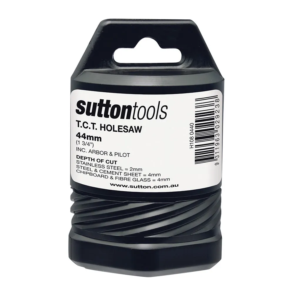 SUTTON 44mm TCT Metal Holesaw w/ Arbor H1080440