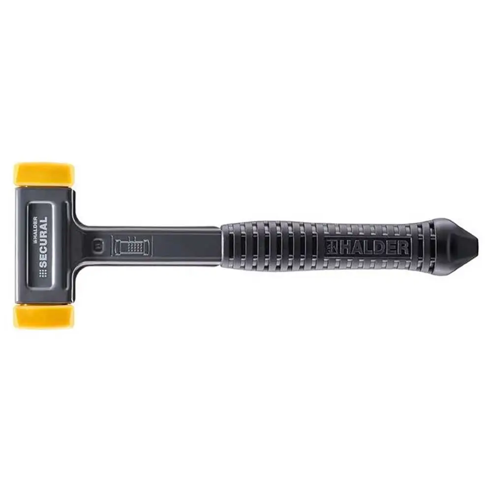HALDER 590g Dead Blow Hammer Rubber Grip Replacable Tips 3380.14