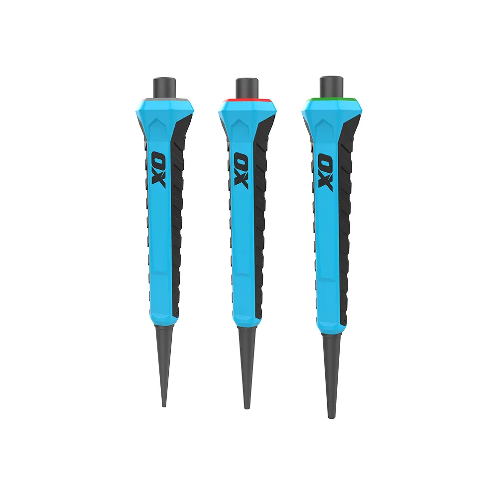 OX 1.6 X 2.4 X 3.0mm Soft Grip Nail Punch Set - 3 Piece OX-P095032