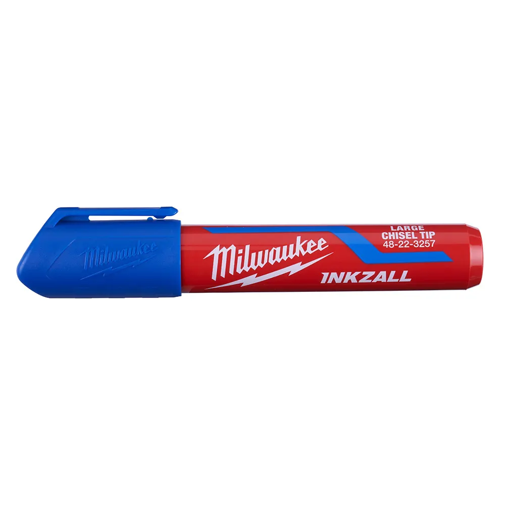 MILWAUKEE INKZALL Blue Large Chisel Tip Marker 48223257