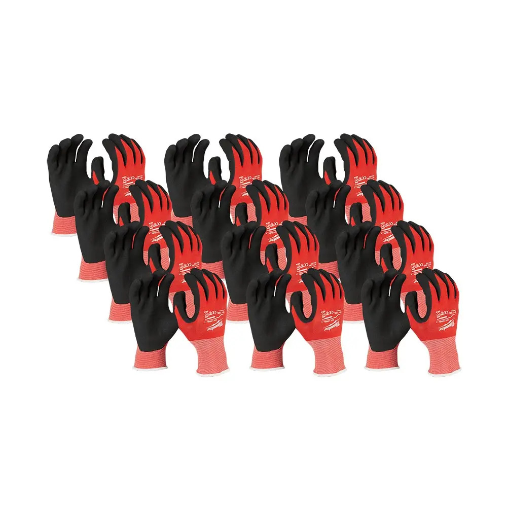 MILWAUKEE Nitrile Dipped Gloves Cut 1(A) - 12 Pack 48228900A
