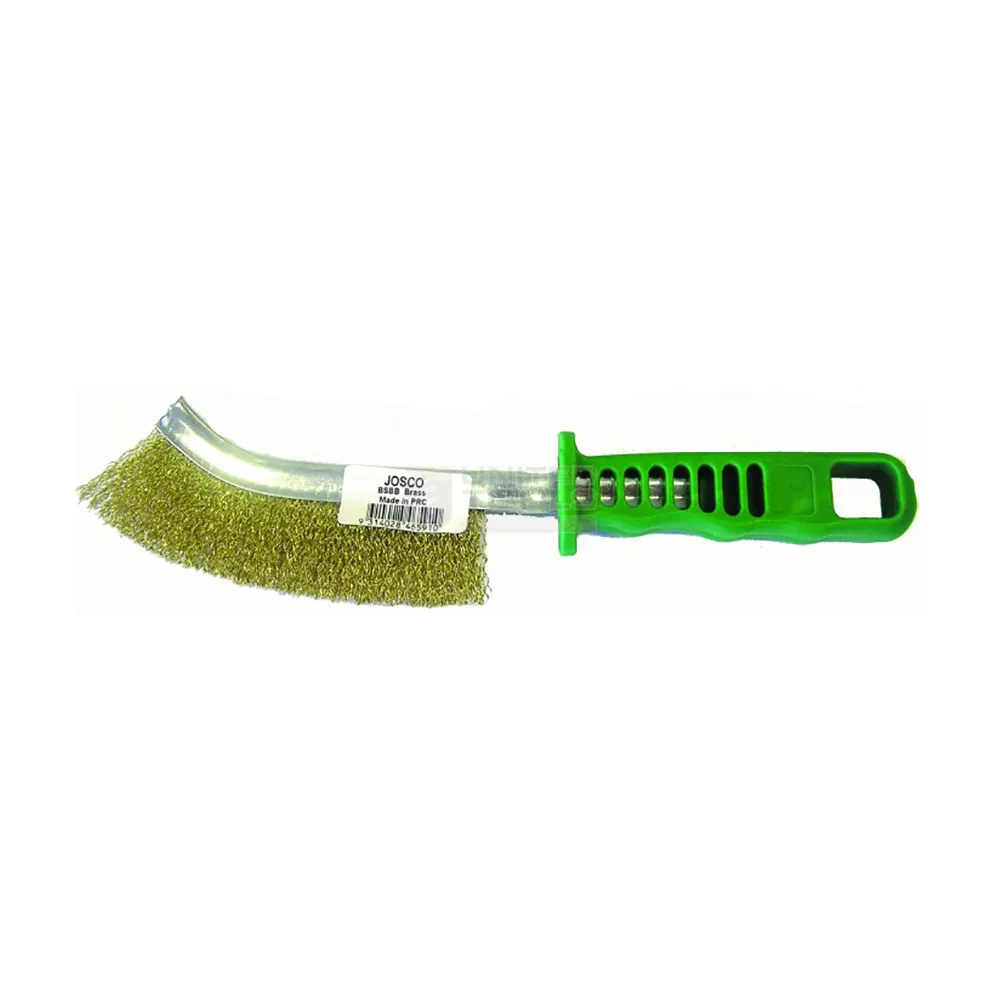 JOSCO Brass Bristle Plastic Handle Scratch Wire Brush