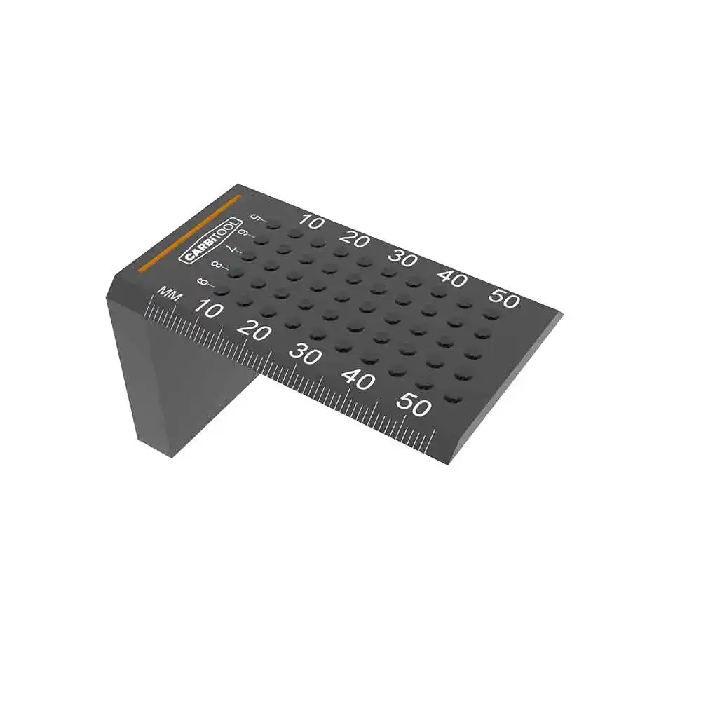 CARBITOOL 50mm Woodworking Precision Hook Stop Pocket Ruler CBMHH0050