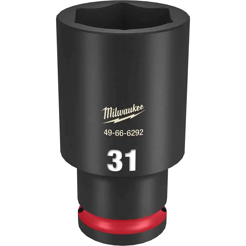 MILWAUKEE SHOCKWAVE 1/2inch Drive 31mm Deep 6 Point Impact Socket 49666292