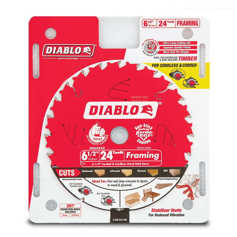 DIABLO 165mm 24T General Purpose Saw Blade 2608644460