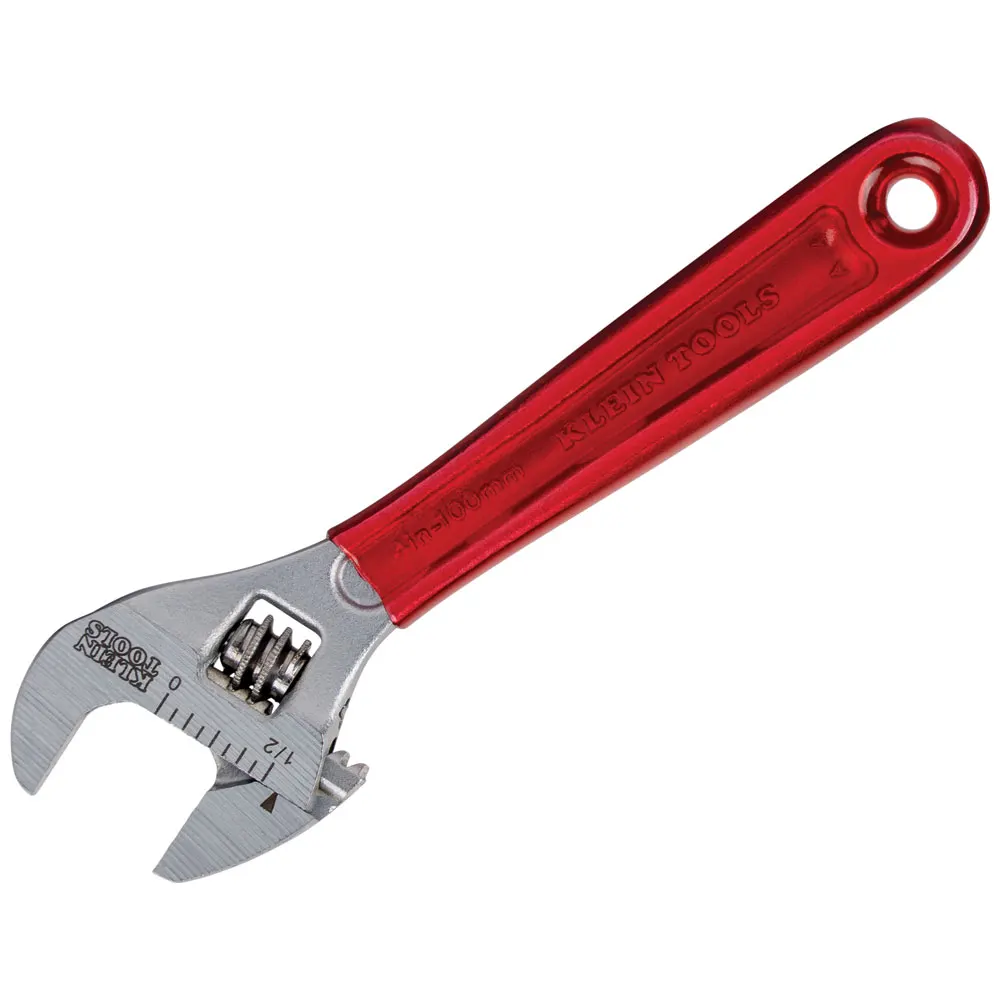KLEIN 4inch Adjustable Wrench Plastic Dipped A-D506-4