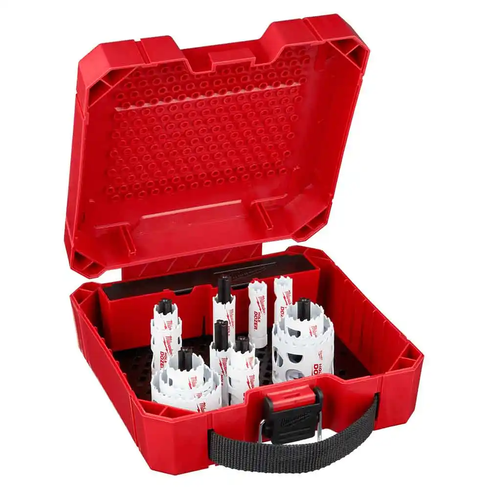 MILWAUKEE 16-51mm Bi-Metal Cobalt Holesaw Set for Electricians - HOLEDOZER - 18 Piece 49224097