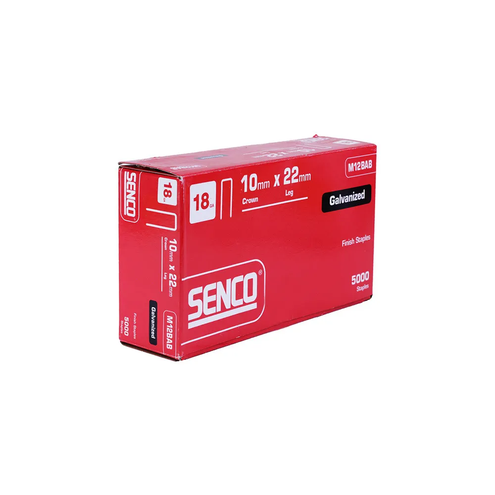 SENCO M Series Staples Electro Galvanised - 22mm Box of 5000 M12BAB