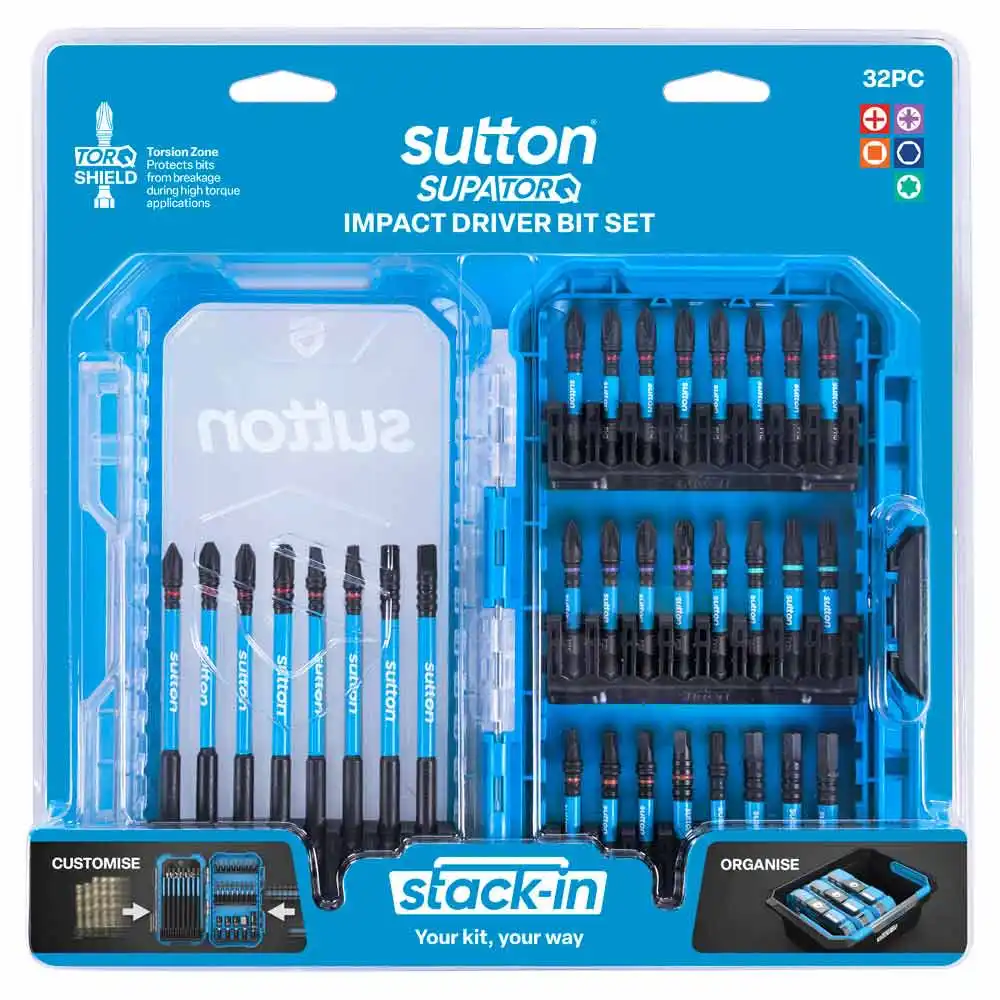 SUTTON Supator Impact Screwdriver Bit Set Stack-In - 32 Piece S250S32A