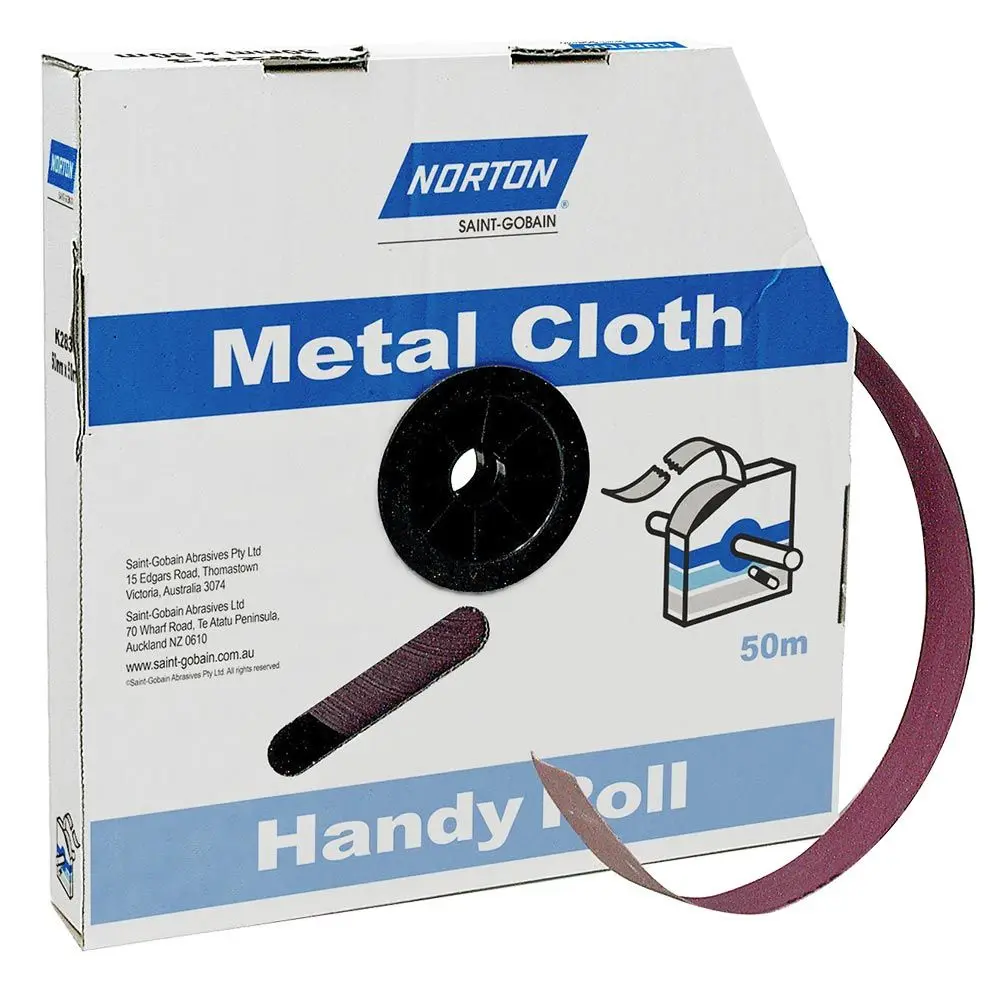 NORTON 50mm x 50m 180 Grit Metalite Cloth Sanding Roll 66623320819