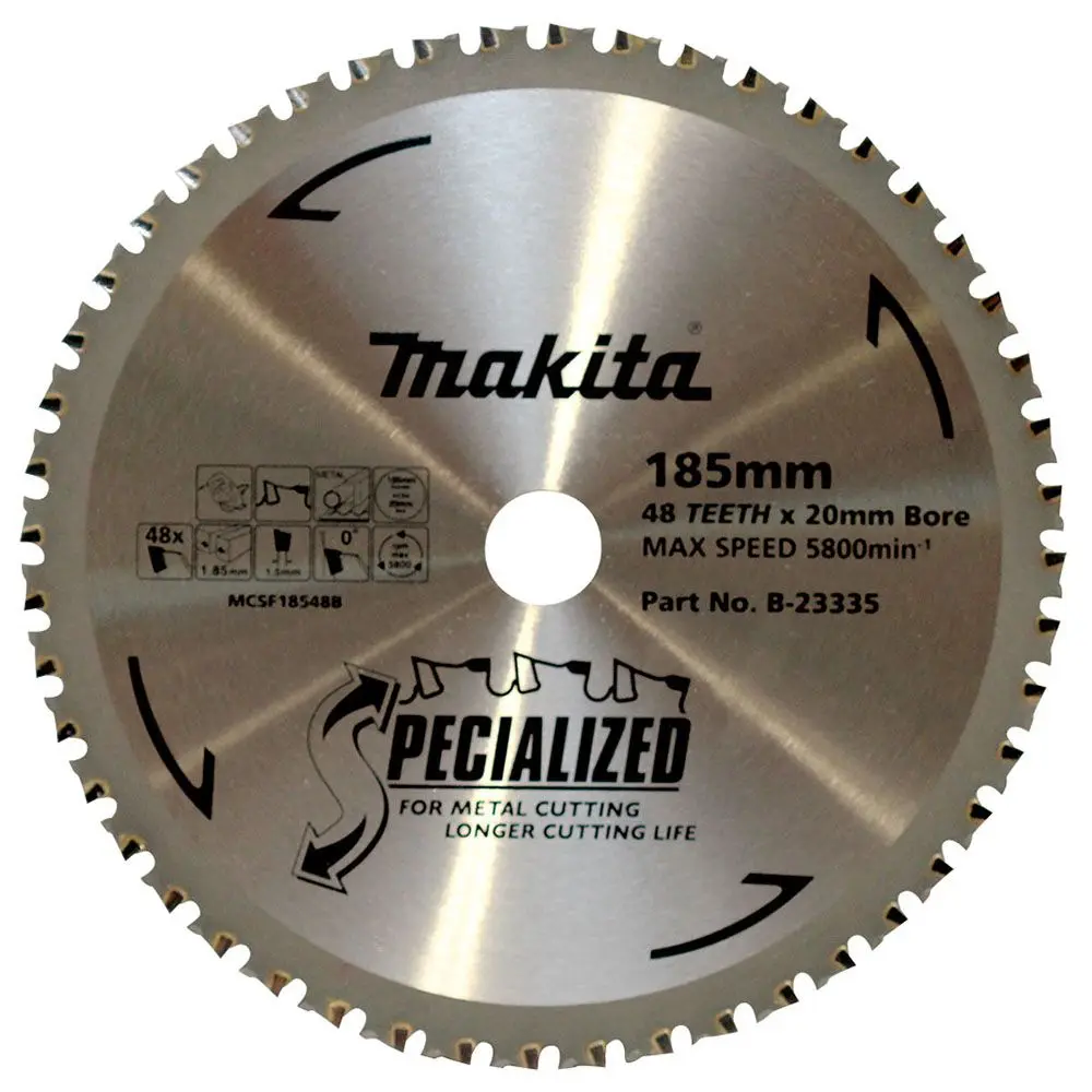 MAKITA 185mm 48T TCT Circular Saw Blade for Metal Cutting - SPECIALIZED