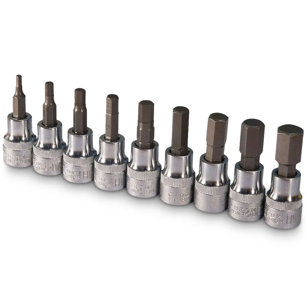 SIDCHROME 3/8inch 9Pc Metric In-Hex Socket Set SCMT13280