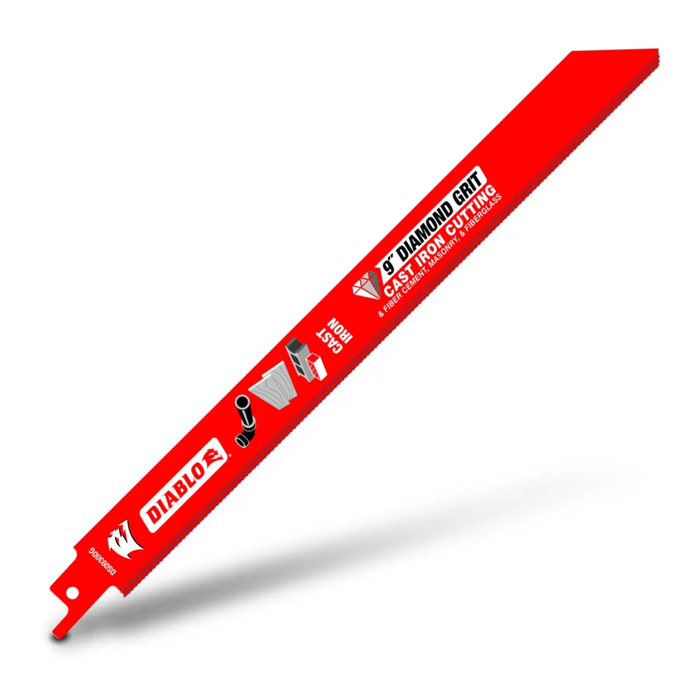 DIABLO 229mm Diamond Grit Recip Blade for Cast Iron, Fibre Cement, Masonry, & Fibreglass 2610052330