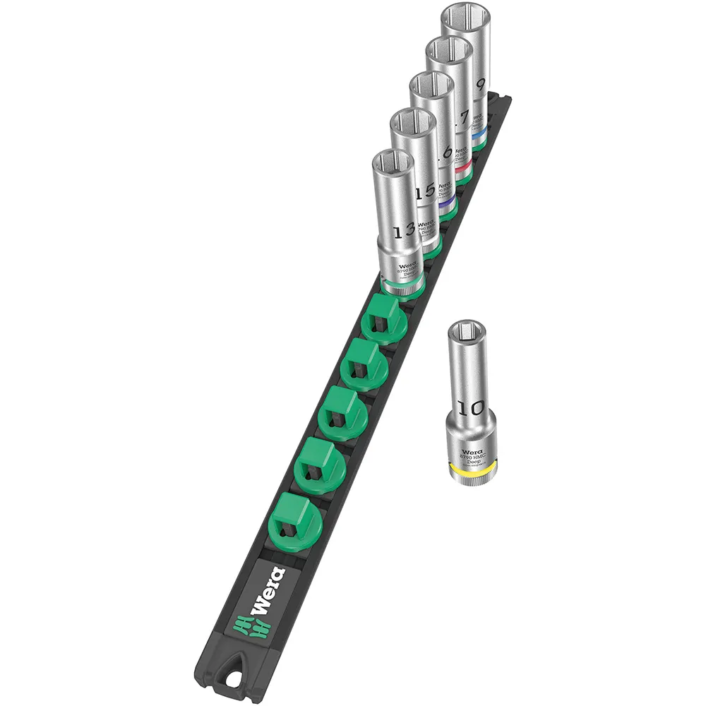 WERA 1/2" Drive Deep Socket Rail - 6 Piece WER005470