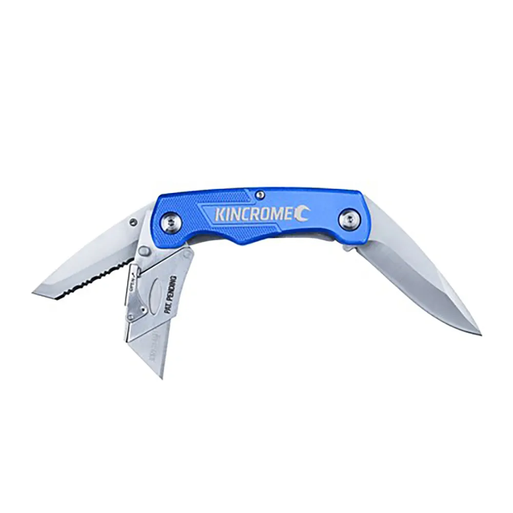 KINCROME Tri-Blade Folding Utility Knife K6101