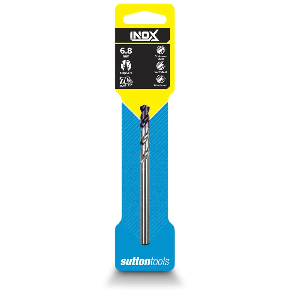 SUTTON 6.8 x 109mm HSS-TiAIN Jobber Drill Bit for Stainless - INOX