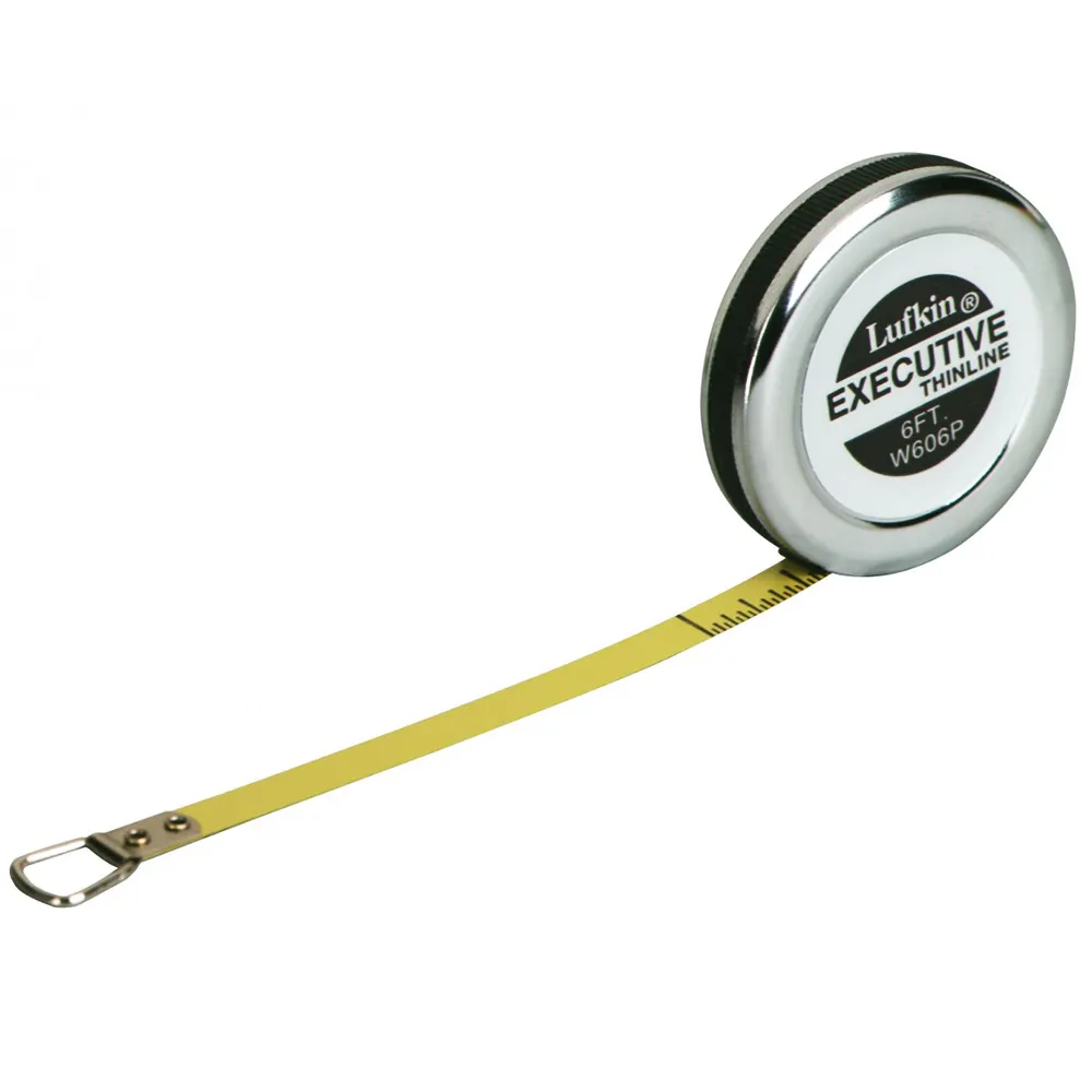 CRESCENT LUFKIN 2M X 6MM Executive Diameter Yellow Clad Blade Pocket Tape Measure W606PM