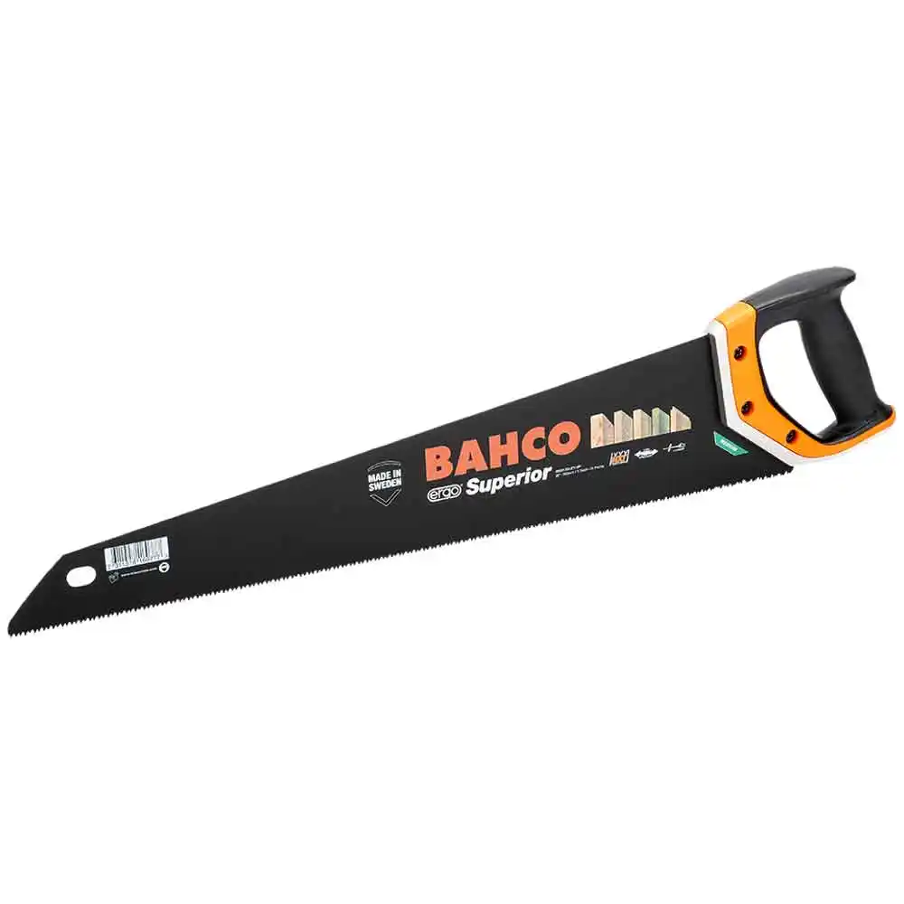 BAHCO ERGO SUPERIOR HANDSAW, 550MM, FOR MEDIUM COARSE WOOD 260022XTHP