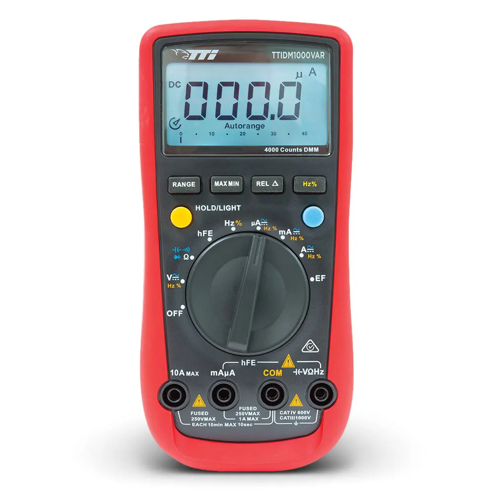 TTI Auto-Ranging Electrician's Digital Multimeter TTIDM1000VAR