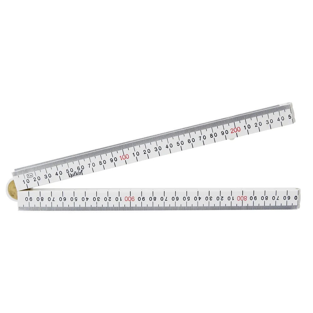 CRESCENT LUFKIN 1M 4 Fold White Bevelled Edge Folding Rule 1M LFBSIN