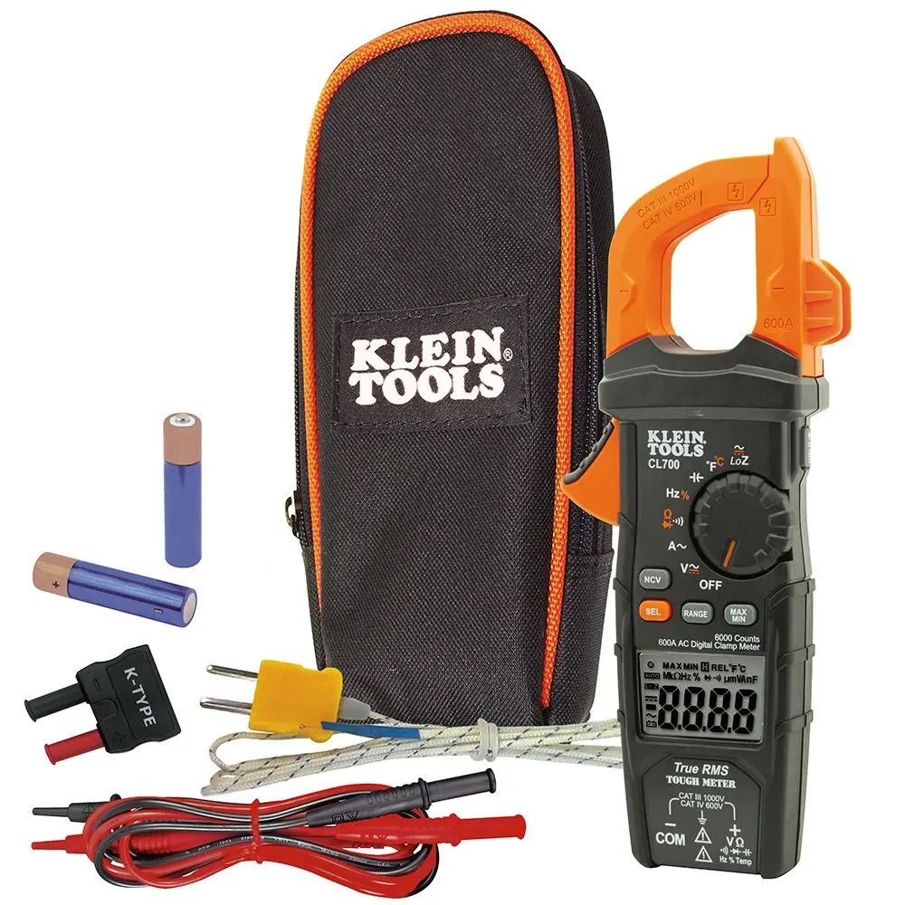 KLEIN 600V CAT4 LoZ 1000V CAT3 AC/DC Digital Clamp Meter ACL700