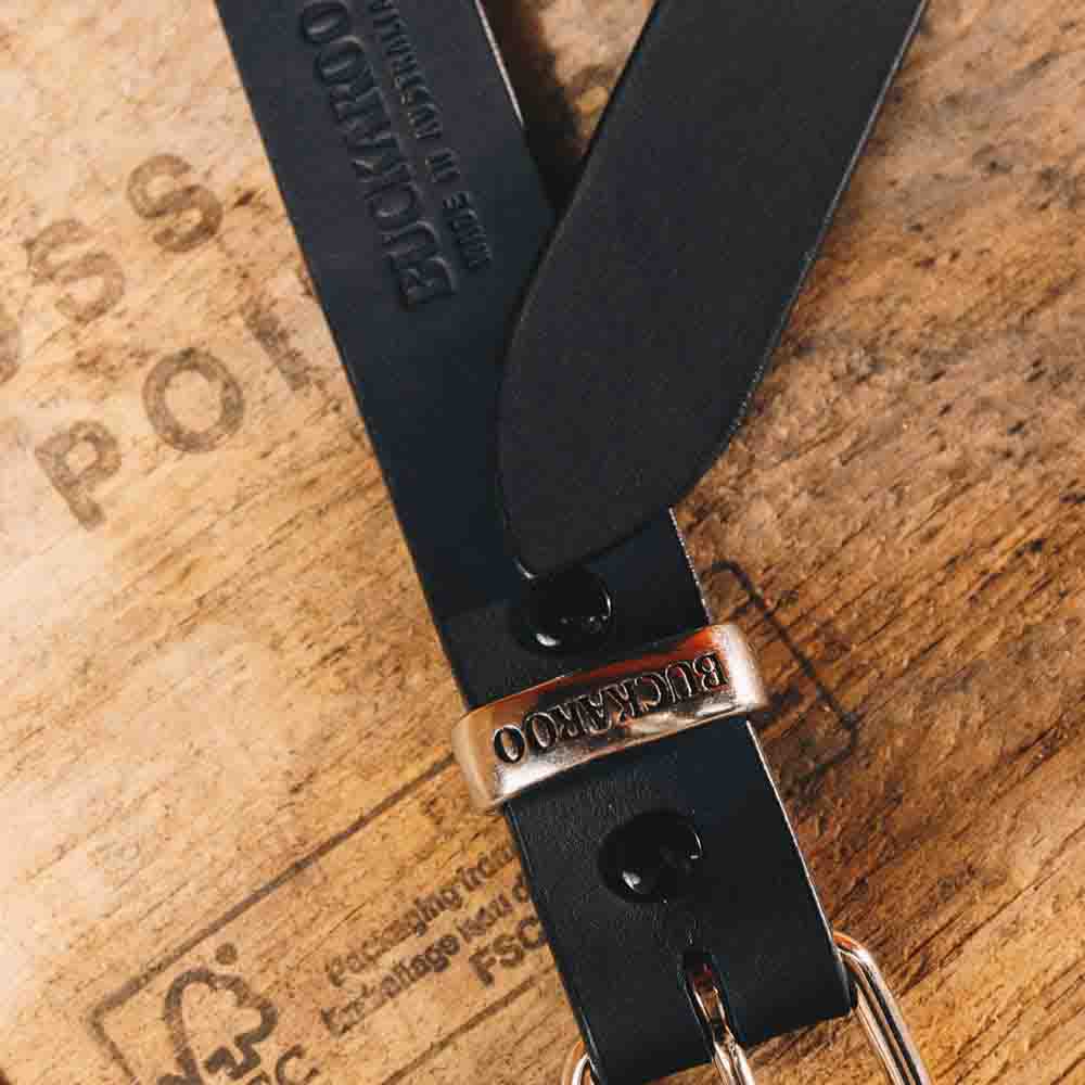 BUCKAROO 1 1/4" Wide Black Leather Uniform Belt KSB32