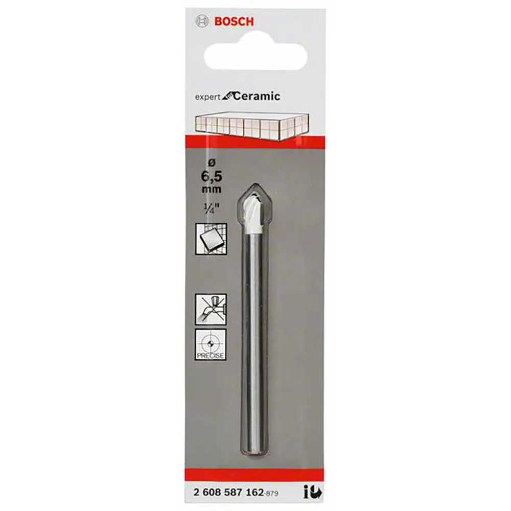 BOSCH 6.5 x 80mm TCT Glass & Tile Drill Bit - CYL-9 CERAMIC
