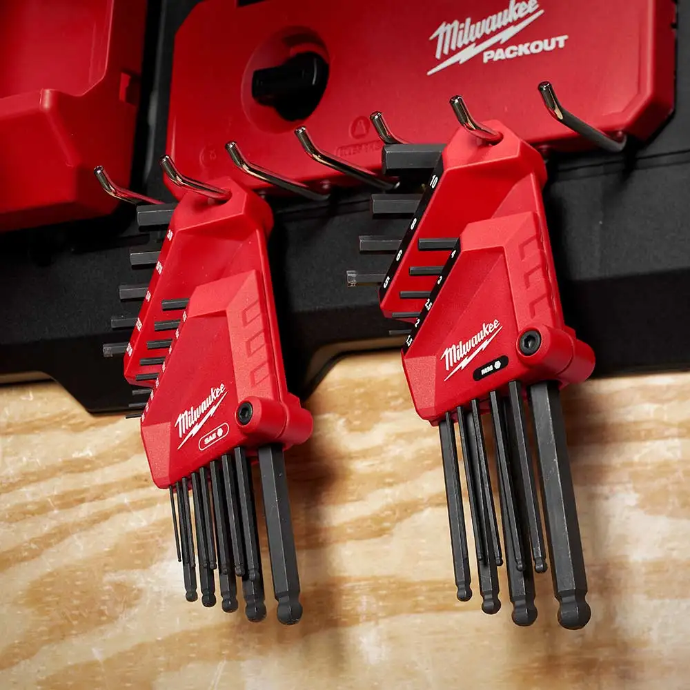 MILWAUKEE SAE/Metric L-Style with Ball End Hex Key Set - 22 Piece 48222187