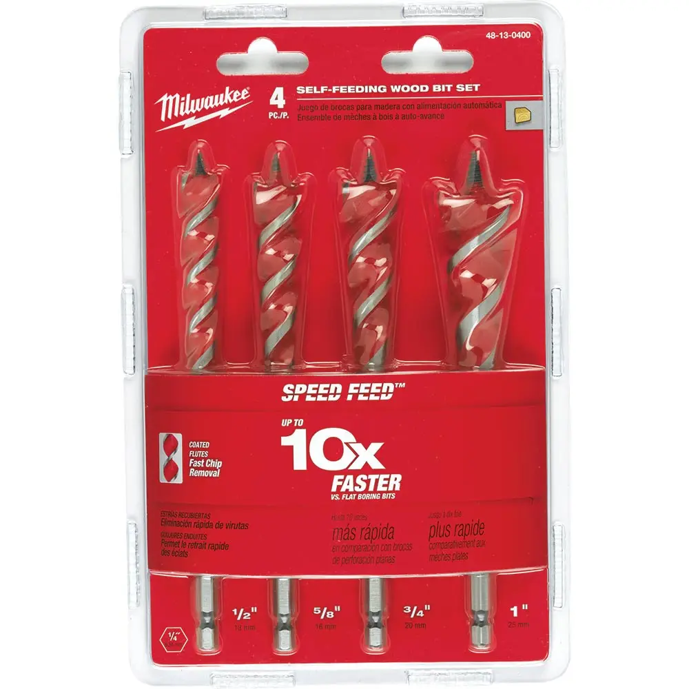 MILWAUKEE 13-25mm Speed Feed Wood Bit - 4 Piece 48130400