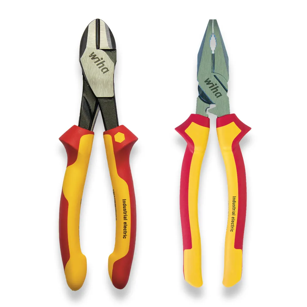 WIHA Insulated Linesman Plier and Side Cutter Set 2pk 41926