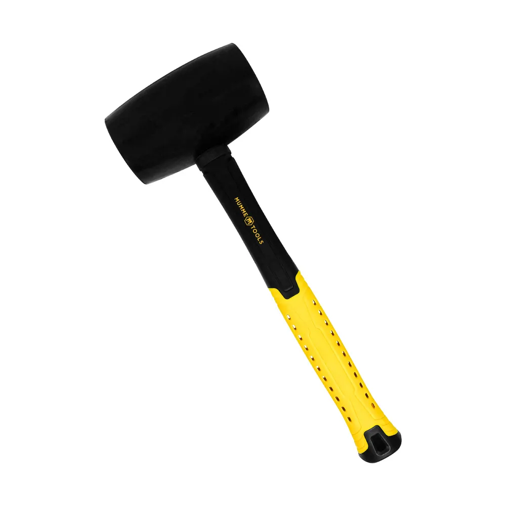 MUMME 32oz/900g Fiberglass Handle Rubber Mallet Black - Rubber Grip 5RMFG32B