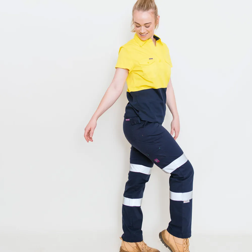 GREEN HIP Hi-Vis Light Weight Shirt Short Sleeves Yellow/Blue SSS-HIVIS-YB 06