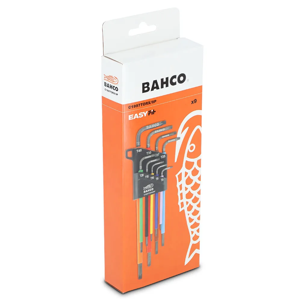 BAHCO Torx Coloured L-Key Set - 9 Piece C1997TORX/9P