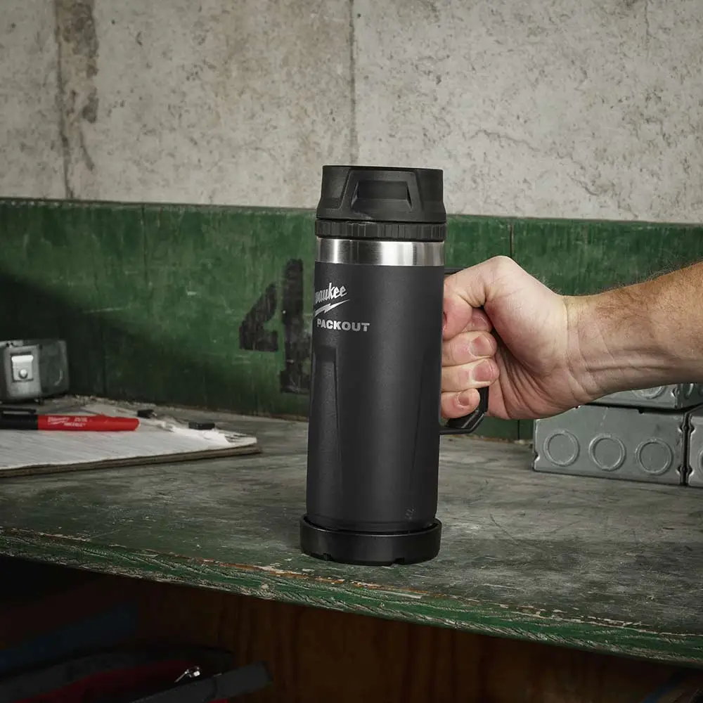 MILWAUKEE PACKOUT™ 532ml (18oz) Sip Lid Mug - Black 48228394B