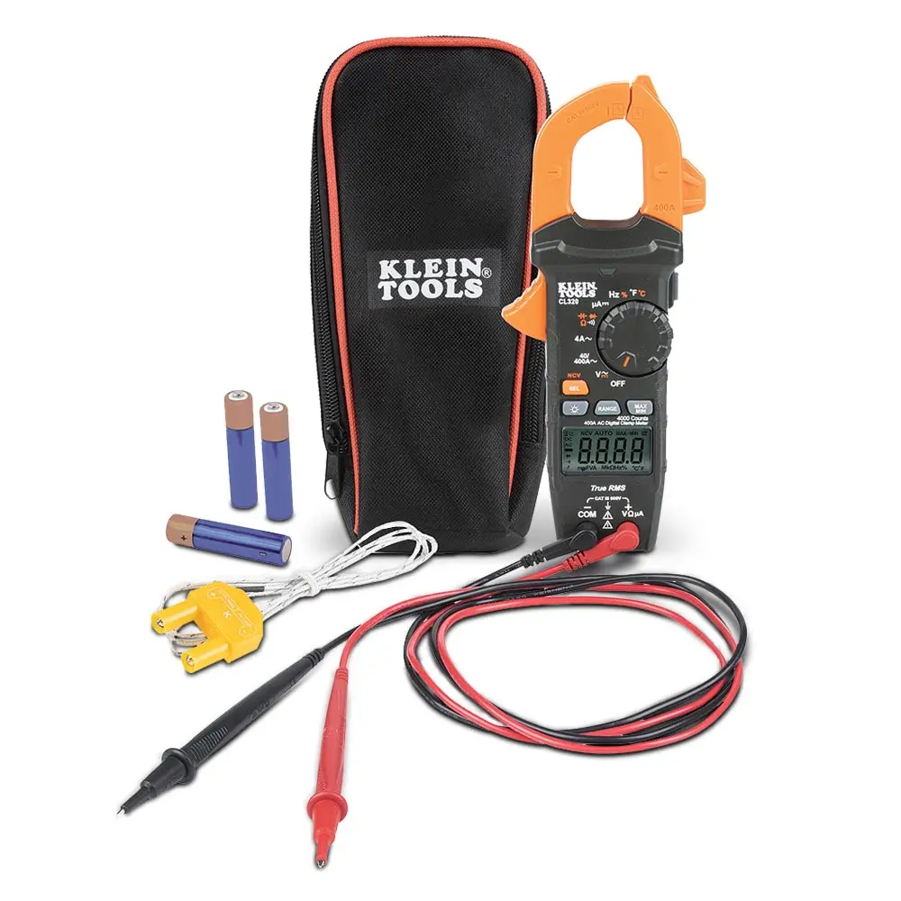 KLEIN HVAC Digital Clamp Meter AC Auto-Ranging 400 Amp A-CL320