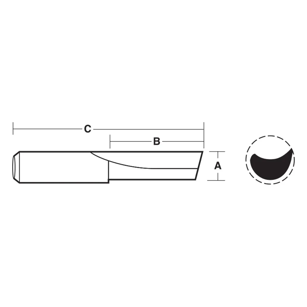 CARBITOOL 15/64inch TC Straight Router Bit for Aluminium & Soft Plastics - 1/4inch Shank TSP 06 MS