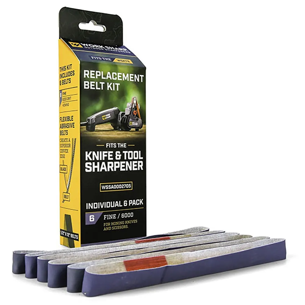 WORK SHARP P6000 Grit Replacement Belt Pack Suits WSKTS-2 - 6 Piece WSSA0002705