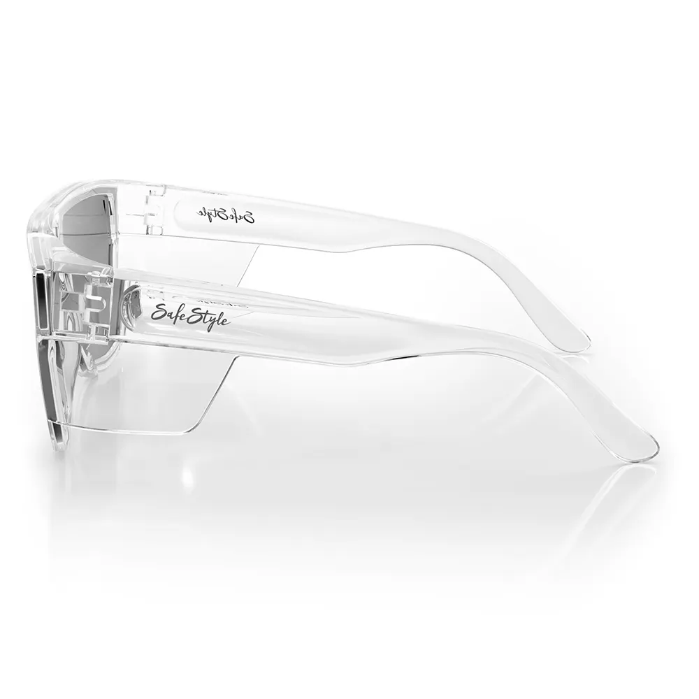 SAFESTYLE Safety Spectacle Primes Clear Frame Tinted Lens PCT100