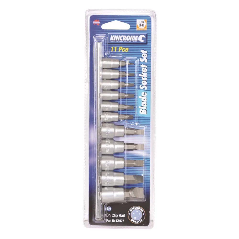 KINCROME 1/4inch & 3/8inch Blade Socket Set - 11 Piece K5027