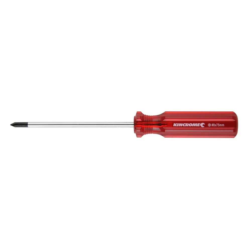 KINCROME No 0 x 75mm Thru-Tang Phillips Screwdriver K5177
