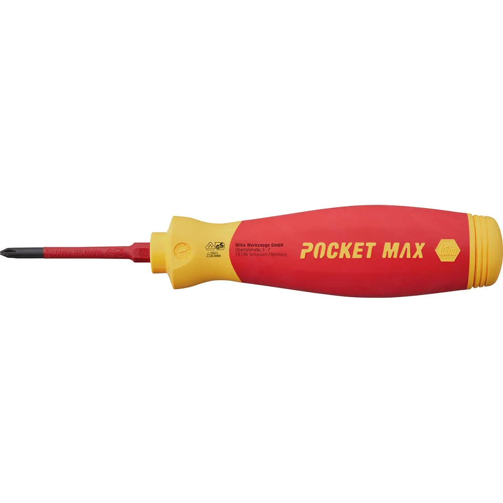 WIHA 4in1 VDE Magazine Style SlimBit Screwdriver Set 45296