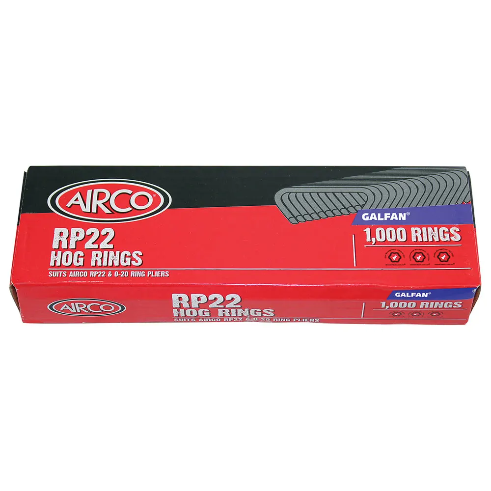 AIRCO Hog Rings Galfan Coated Box Of 1000 RP00222