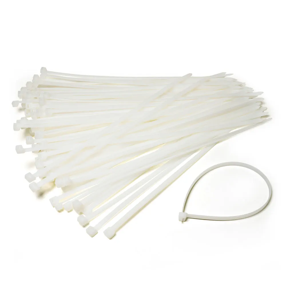 DETROIT 7.6x370mm 100 Pack Clear Cable Ties DCT37076MMW