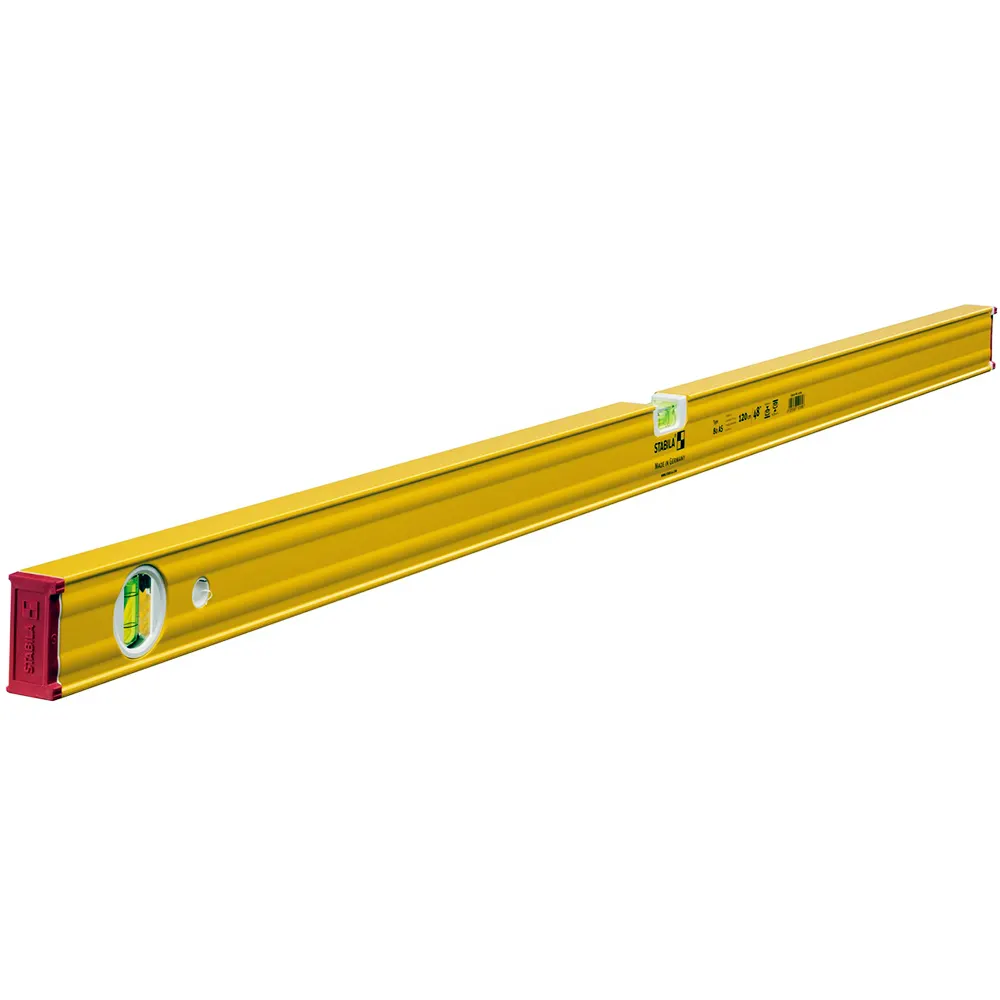 STABILA Box Frame Ribbed 2 Vial Spirit Level 1200mm 80AS/120