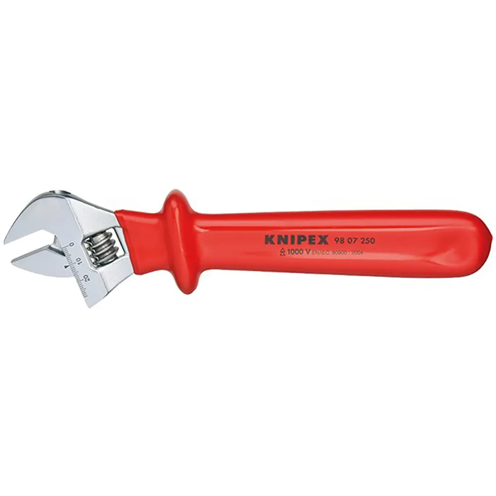 KNIPEX 250mm 1000 Insulated Adjustable Wrench 9807250